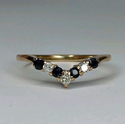 9ct yellow gold blue sapphire - gold,