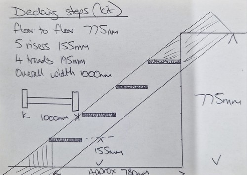 Bespoke wooden step stairs - step,