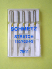 SCHMETZ STRETCH SEWING MACHINE NEEDLES 75/11 VIKING/HUSQVARNA/BERNINA/ELNA/PFAFF