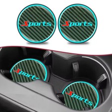 2x Light Car Cup Holder Mat Drink Coaster Pad Car Interior Accessories Luminous