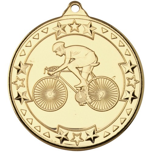 50mm metal cycling medal - metal,
