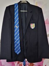 BOY GIRL Archbishop Ilsley Catholic School NAVY BLUE BLAZER TIE SET 33" 14 Yrs 