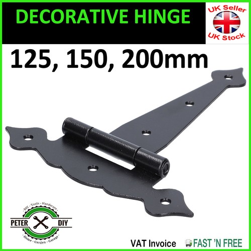 Black decorative hinge heavy - black,