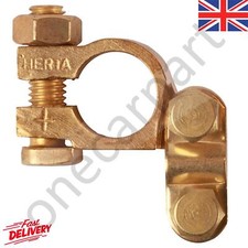 12V Car Battery Terminals Positive Clamp Connector Heavy Duty Brass Bolts