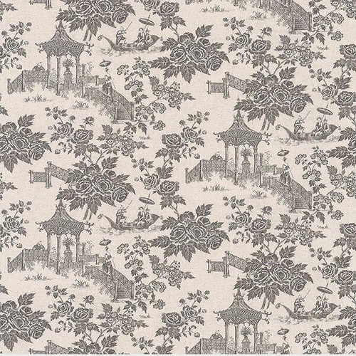 Charcoal toile jouy - charcoal, de