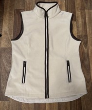 Barbour Country Colton Fleece Gilet – Women’s Size UK 14 – Cream / Beige