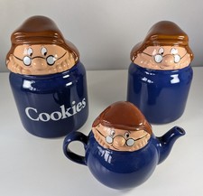 Wade England Tetley Tea Gaffer Ceramic Cookie Jar & Limited Edition Jar & Teapot