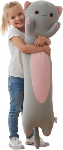 Long cat plush pillow - cat,