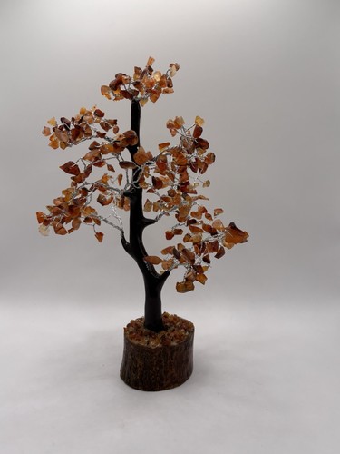 Carnelian gemstone bonsai tree - gemstone,