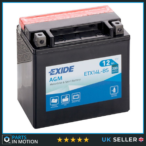 Exide etx14l 12v - etx14l-bs, motorcycle