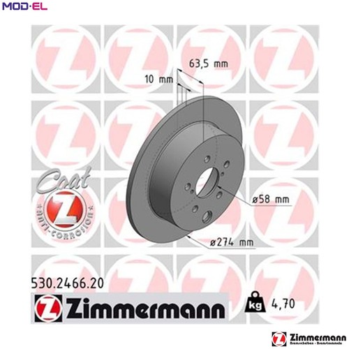 Brake disc 530 2466 for - 2x, 530.2466.20