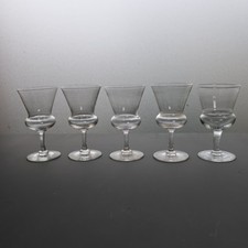 5 Vintage Wine Glasses /