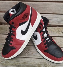 Nike Jordan 1 Mid Chicago Black Toe UK 7 Rare Colourway