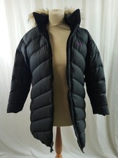 Marmot Womens Parker Coat Size XL Black Quilted Faux Fur Edged Hood Zip Pockets