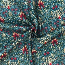 Snakehead blue polycotton - blue,