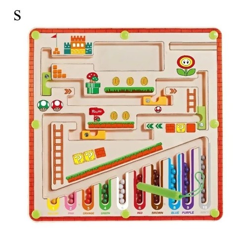 Magnetic colour number maze - number,
