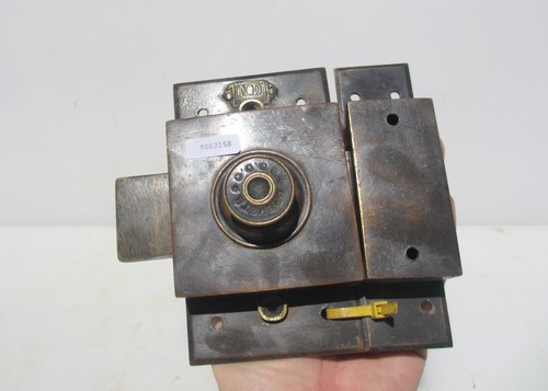 Large antique brass - door, lock