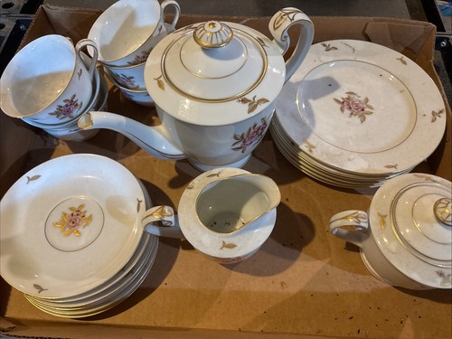 Piece vintage moss rose - 21-piece,