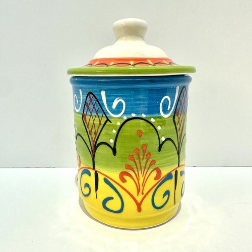 Ceramic biscotti jar canister - ceramic,