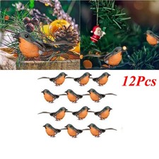 12X Robin Bird Christmas Tree