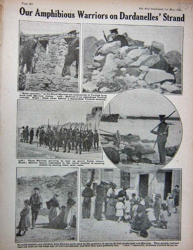 Old antique print 1915 ww1 - print,