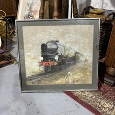 Vintage Painting Bodmin Train Painting Signed Dated