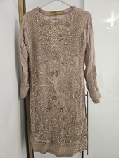 Asian Pakistani Indian Wedding Party Wear Dress In Size 10 Dusky Pink
