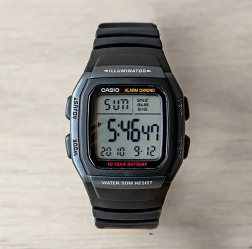 Casio w96h 1bv illuminator - w96h-1bv,,