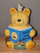 Vintage Rayware Novelty Cookie Jar Teddy Bear Large Ceramic 30cm Buns & Biscuits