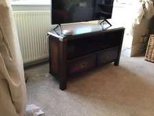 john Lewis solid  dark wood corner unit tv stand, excellent condition.