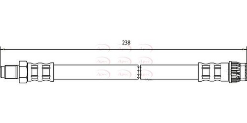Apec rear outer brake hose - outer,