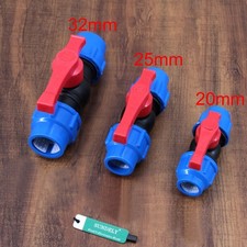 NEW HDPE Stopcock Stop Tap Compression Fitting Water Pipe | 20mm 25mm 32mm
