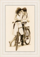 Vervaco Cross Stitch Kit - Couple with Bicycle