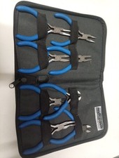8Pce DIY  Plier Set In Pouch Pliers Long Nose Combination Bent Flat Etc