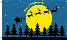 Christmas Moon Small Flag (3ft