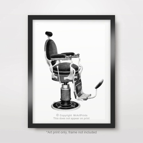 Victorian barber chair - barber, black