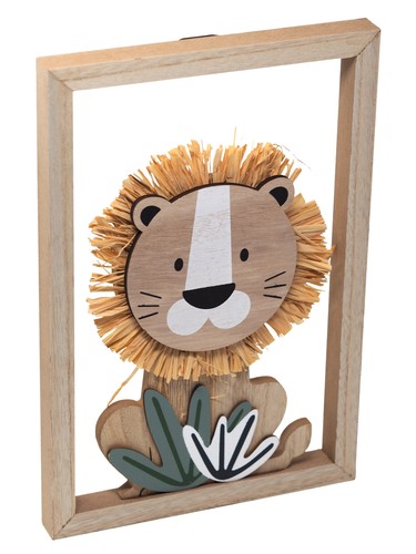 Wooden lion framed nursery - lion,