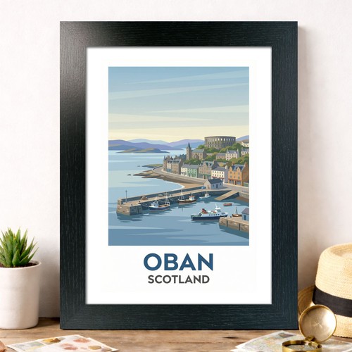 Oban scotland travel - scotland, poster