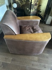Original Art Deco Leather Armchair