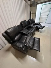 Black Leather Recliner Sofa
