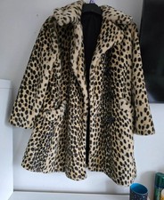 Topshop Leopard Print Fur Coat