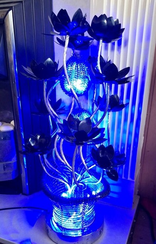 Vintage table lamp - vintage, lotus