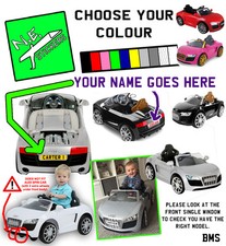 Personalised number plate(s) : ROLLPLAY 6V Electric AUDI R8 SPYDER Kids toy car