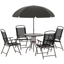 Outsunny 6pc garden dining set - 6pc,