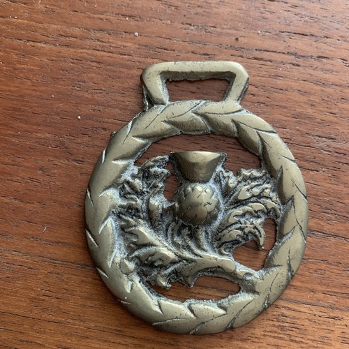 Scottish thistle horse brass - scottish,