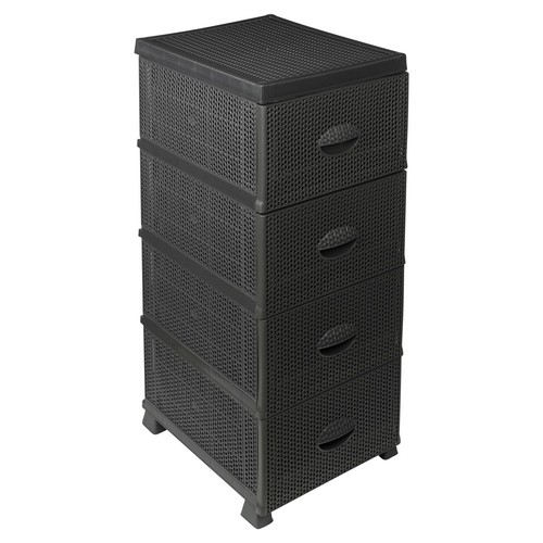 Drawer rattan effect plastic - rattan,