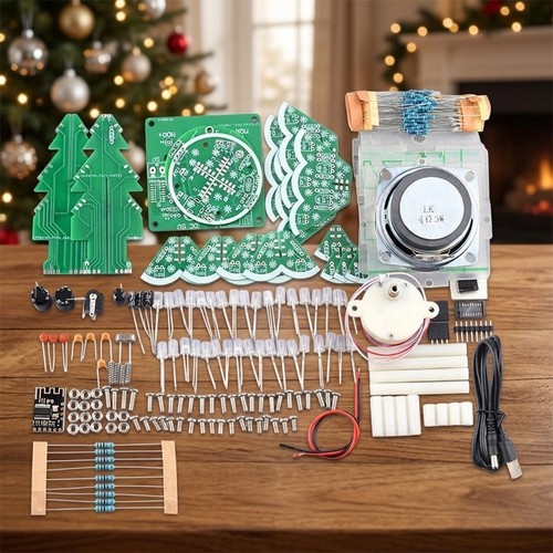 Green rotating christmas - rotating, 3d