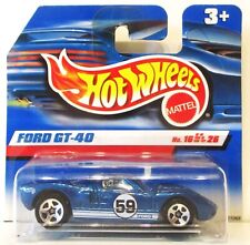 Hotwheels 1998 HW  FORD  GT 4O Blue #59  Mint Short Card