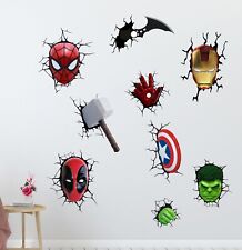 Marvel Superheroes Wall Art Set Wall Stickers Decals Home Decor Mural