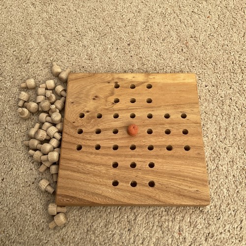 Vintage solid wood solitaire - solid,